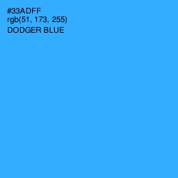 #33ADFF - Dodger Blue Color Image
